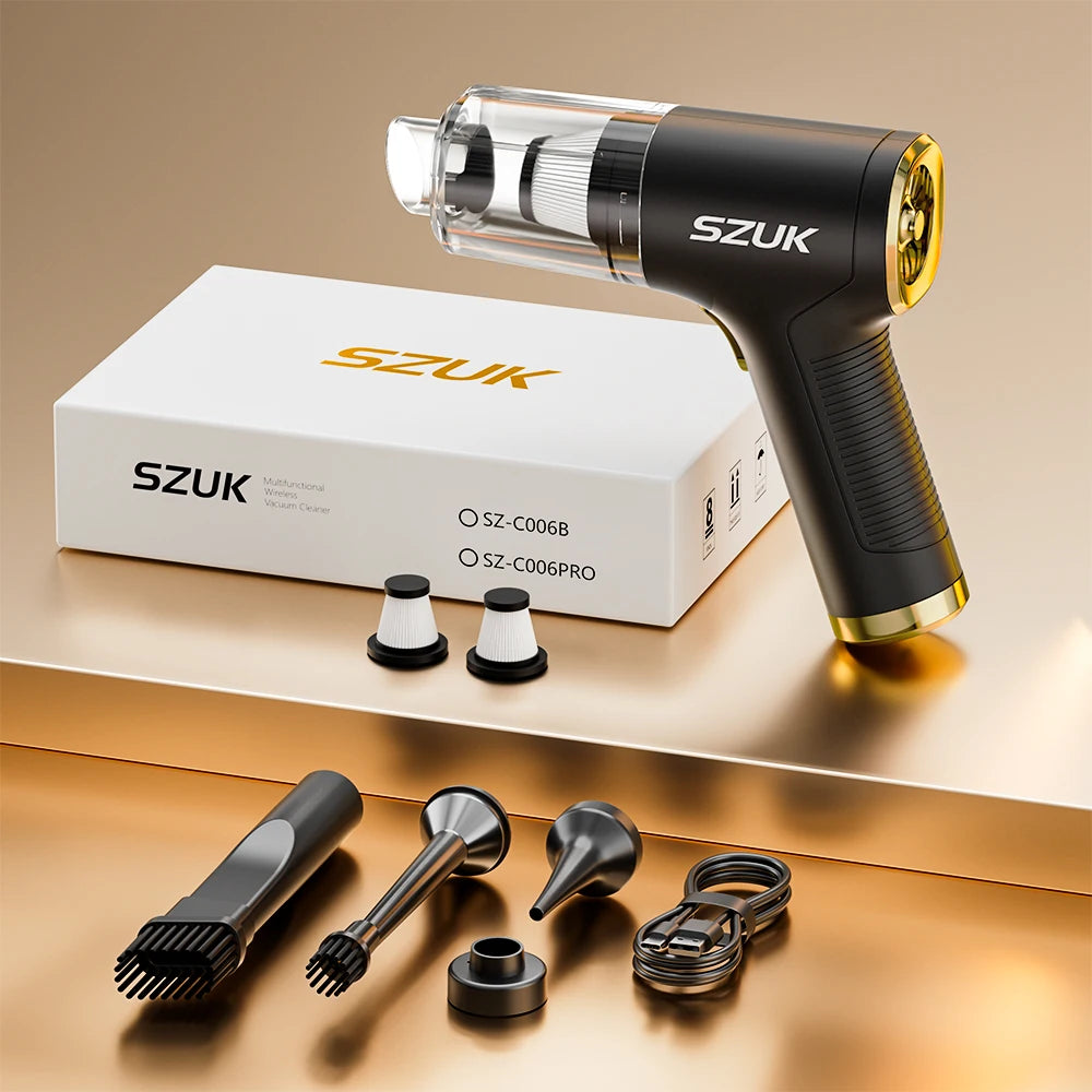 Aspirador Portátil SZUK 780000PA - Para Carro e Casa, Função de Sopro e Aspiração Aspirador Portátil SZUK 780000PA - Para Carro e Casa, Função de Sopro e Aspiração